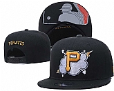 Pirates Team Logo Black Adjustable Hat GS,baseball caps,new era cap wholesale,wholesale hats